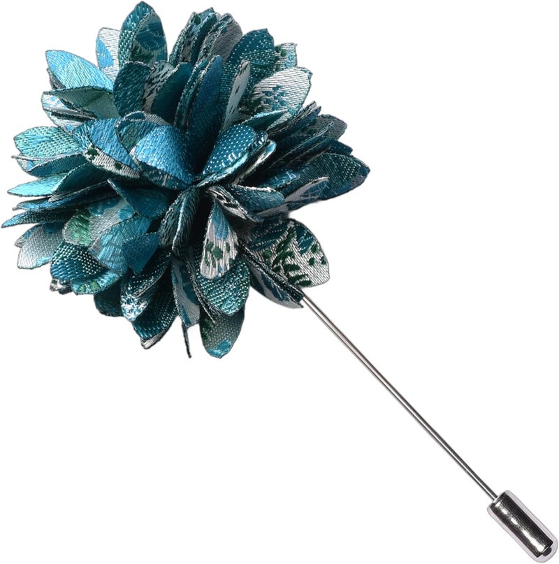GUSLESON 3.15"（8cm） Mens Floral Tie and Lapel Pin Necktie Hankerchief Cufflinks Set for Men - Image 4